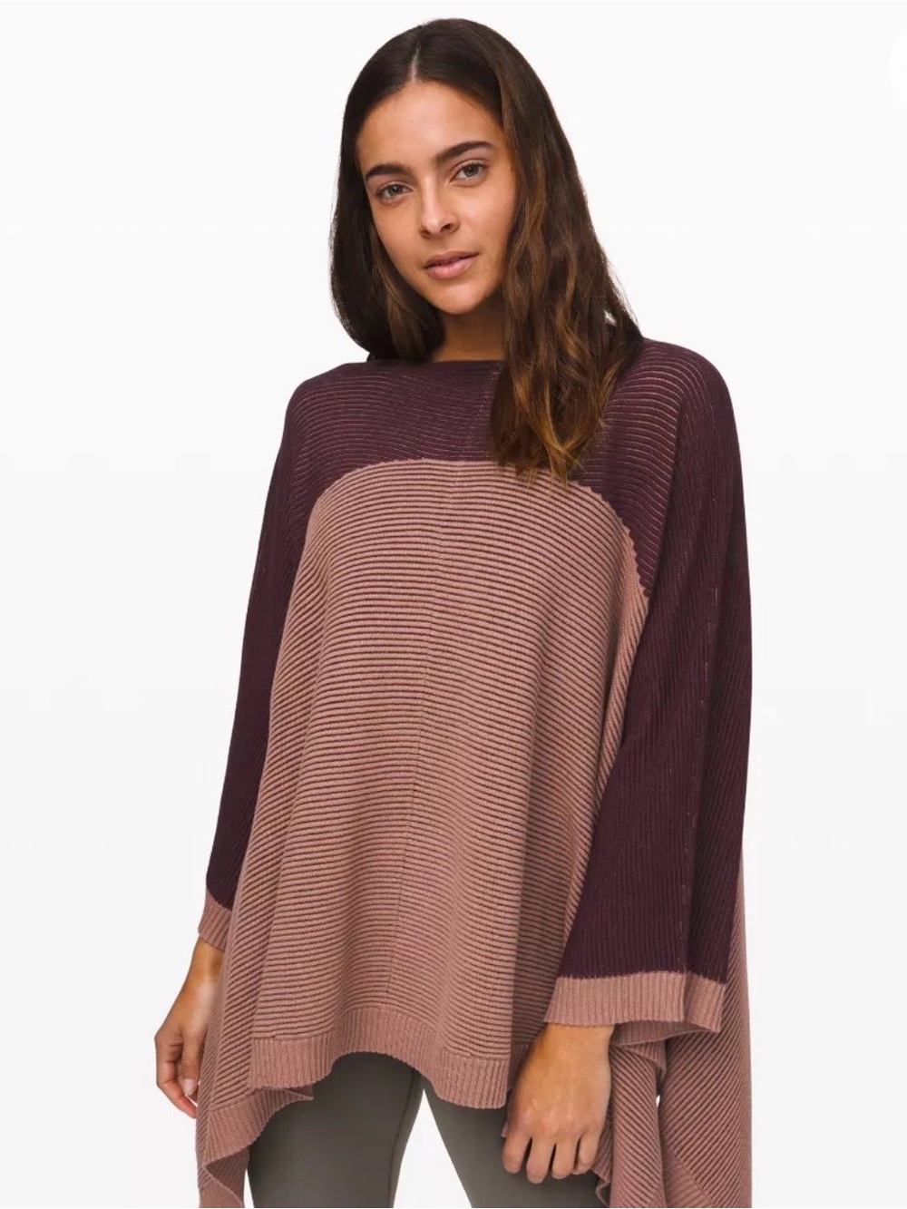 Lululemon “it all lines up poncho”  - Dusty Rose & Plum